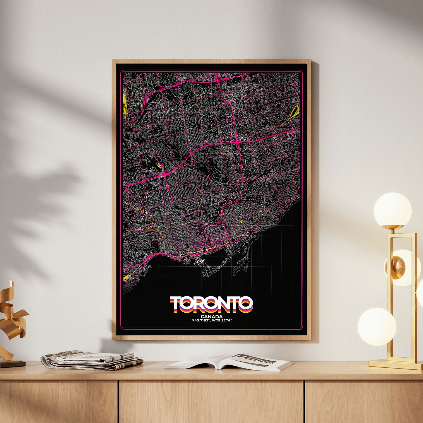 Toronto Retro Map Poster