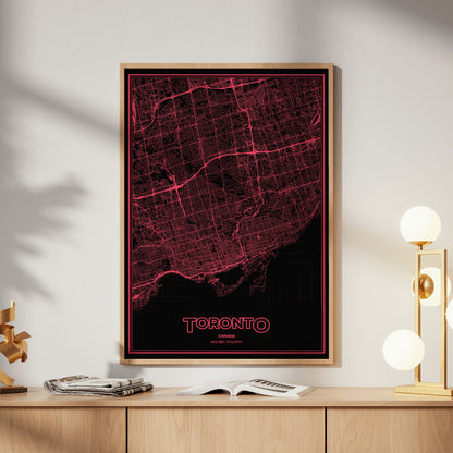 Toronto Phosphor Map Poster - System Alert