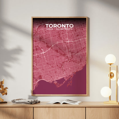 Toronto Scarlet Map Poster