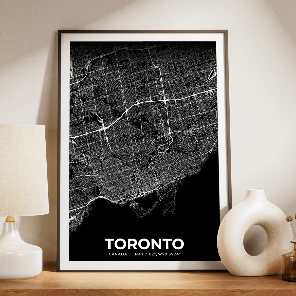 Toronto Elegant Map Poster