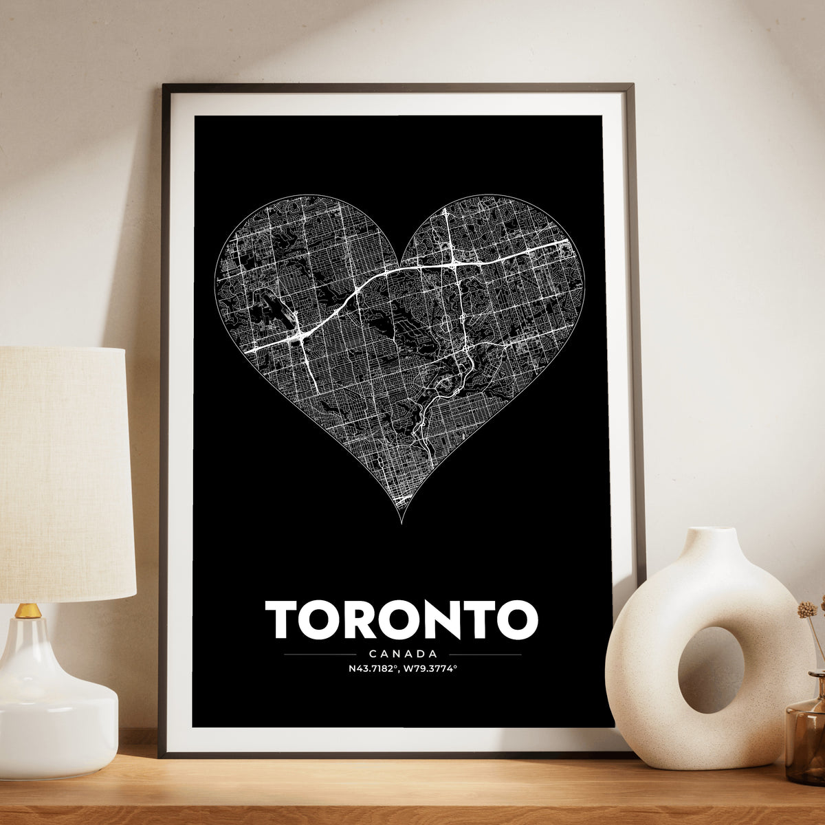 Toronto Heart Map Poster
