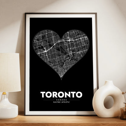 Toronto Heart Map Poster