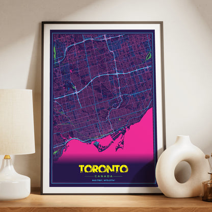 Toronto Cyberpunk Map Poster