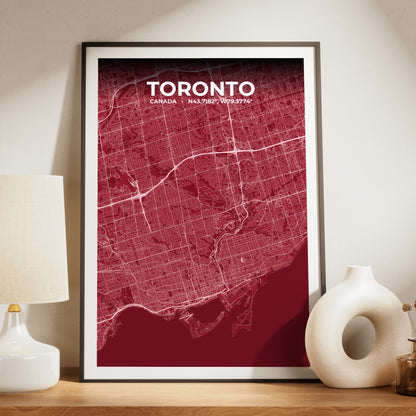 Toronto Garnet Map Poster