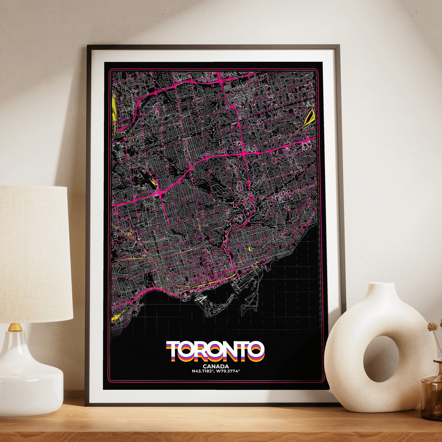 Toronto Retro Map Poster