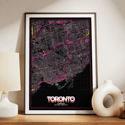 Toronto Retro Map Poster