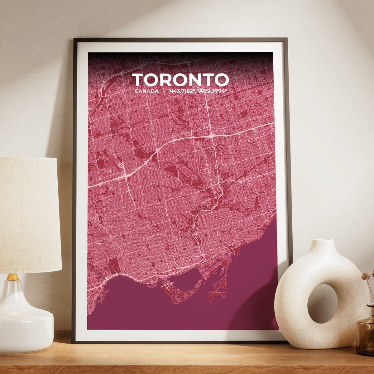 Toronto Scarlet Map Poster