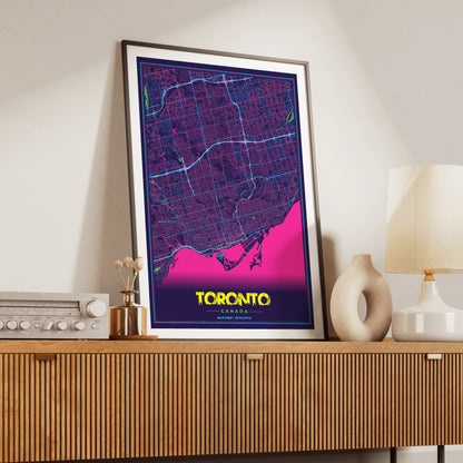 Toronto Cyberpunk Map Poster