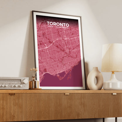 Toronto Scarlet Map Poster
