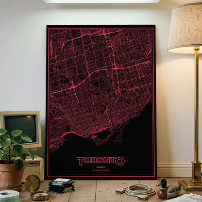 Toronto Phosphor Map Poster - System Alert