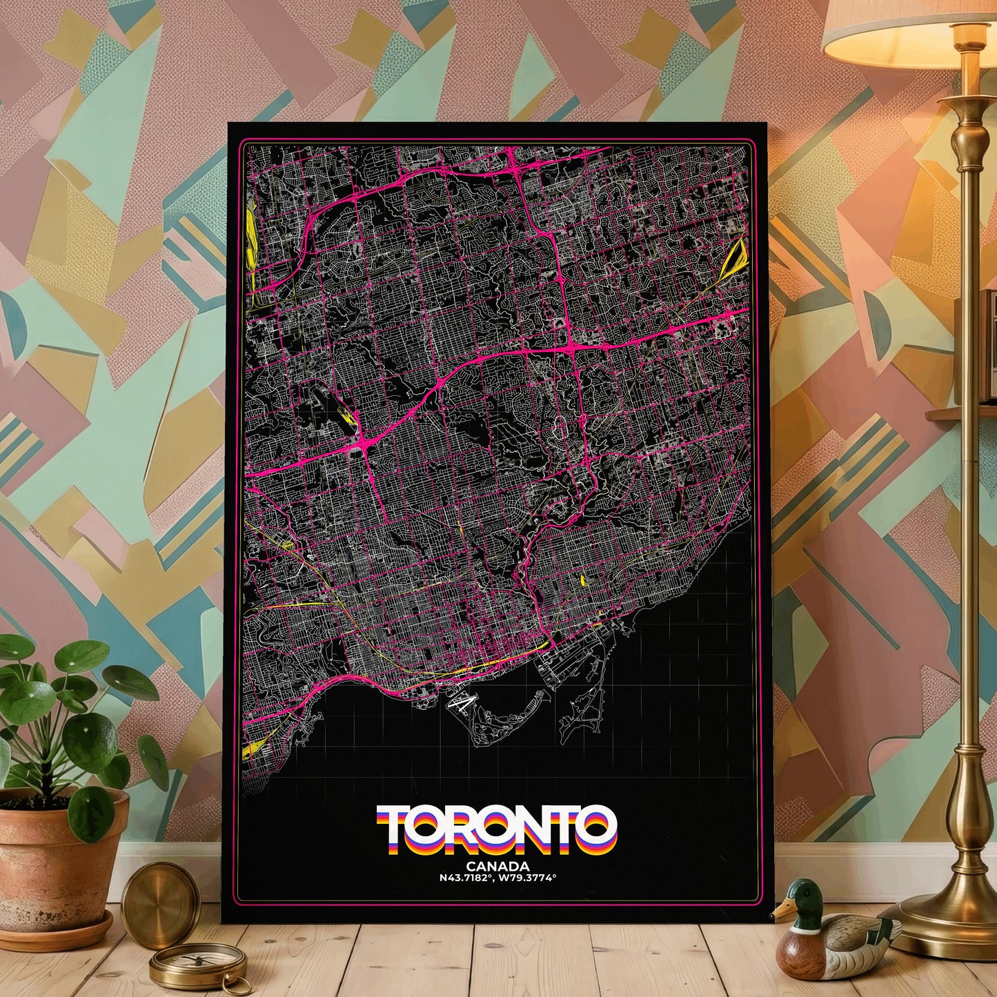 Toronto Retro Map Poster