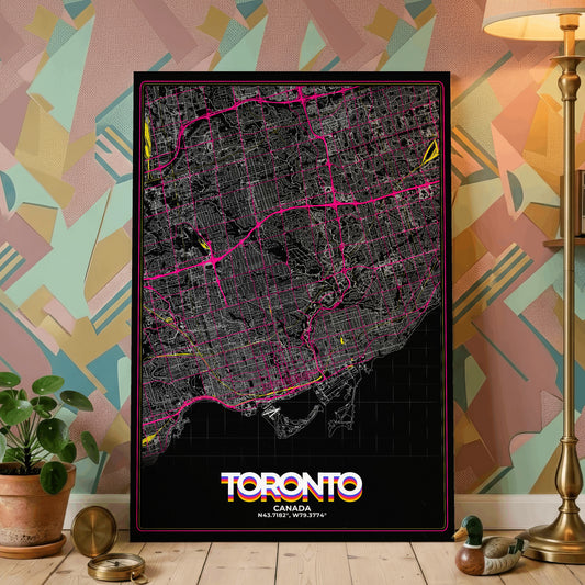 Toronto Retro Map Poster