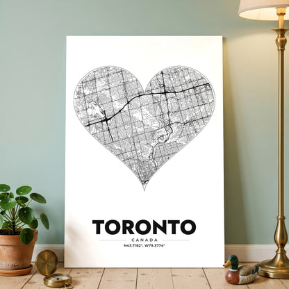 Toronto Heart Map Poster