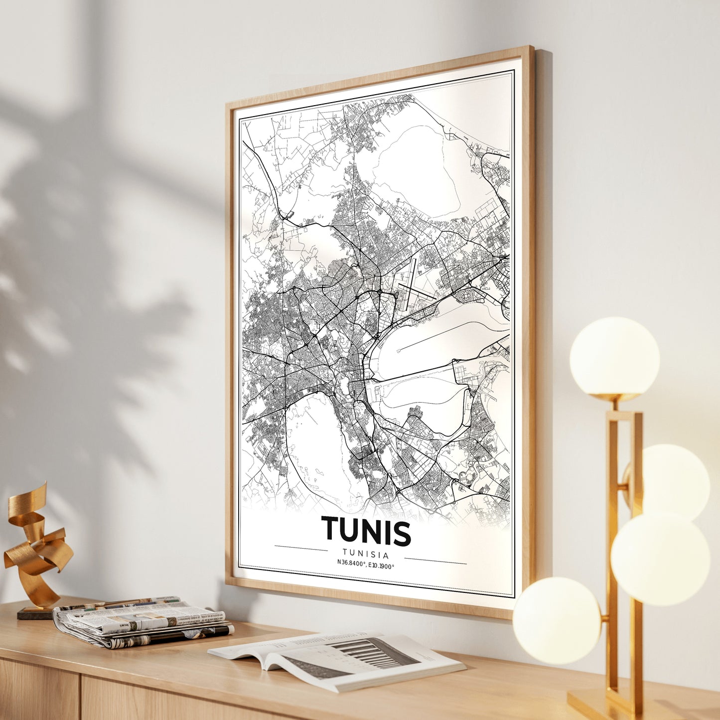 Tunis Modern Map Poster
