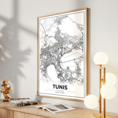 Tunis Modern Map Poster