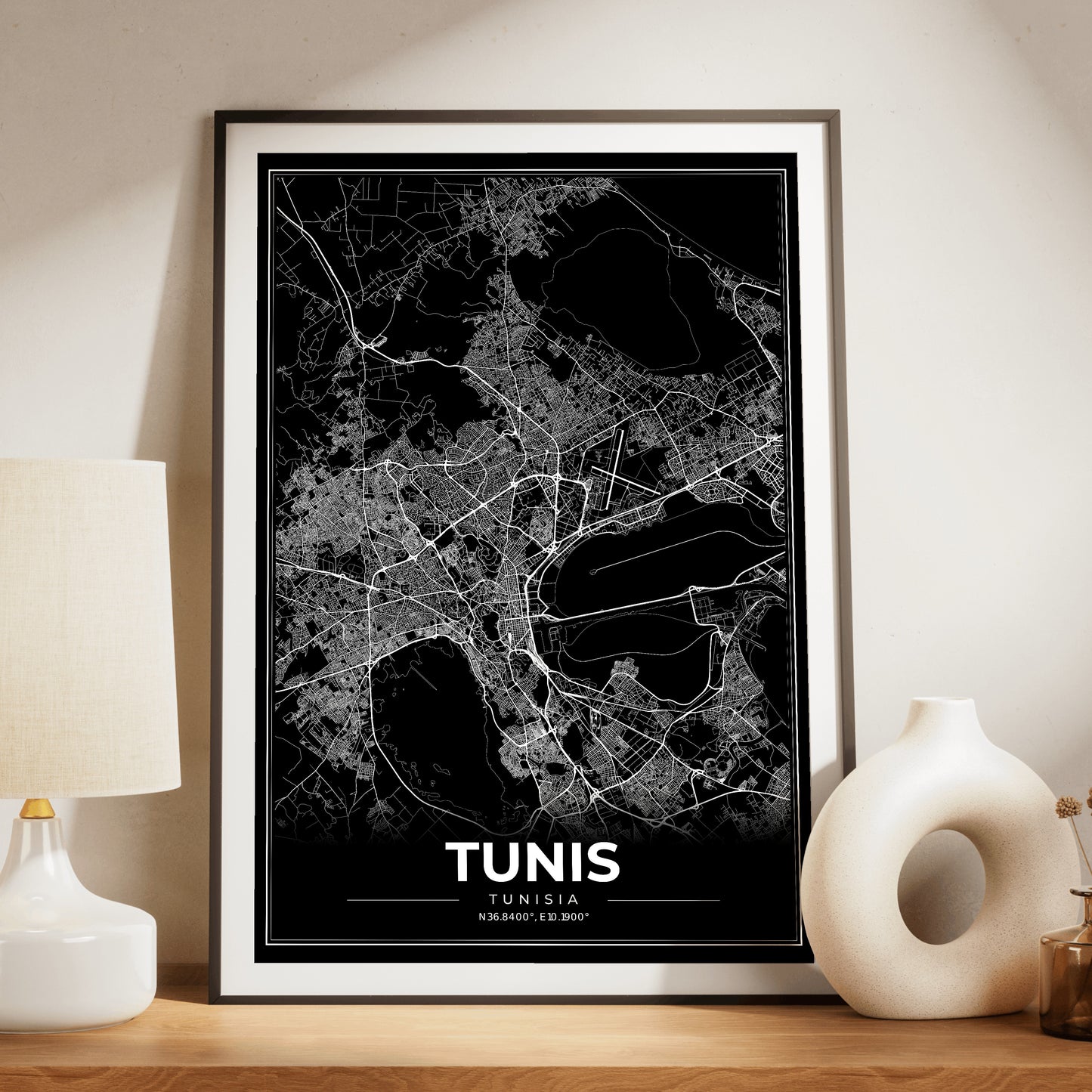 Tunis Modern Map Poster