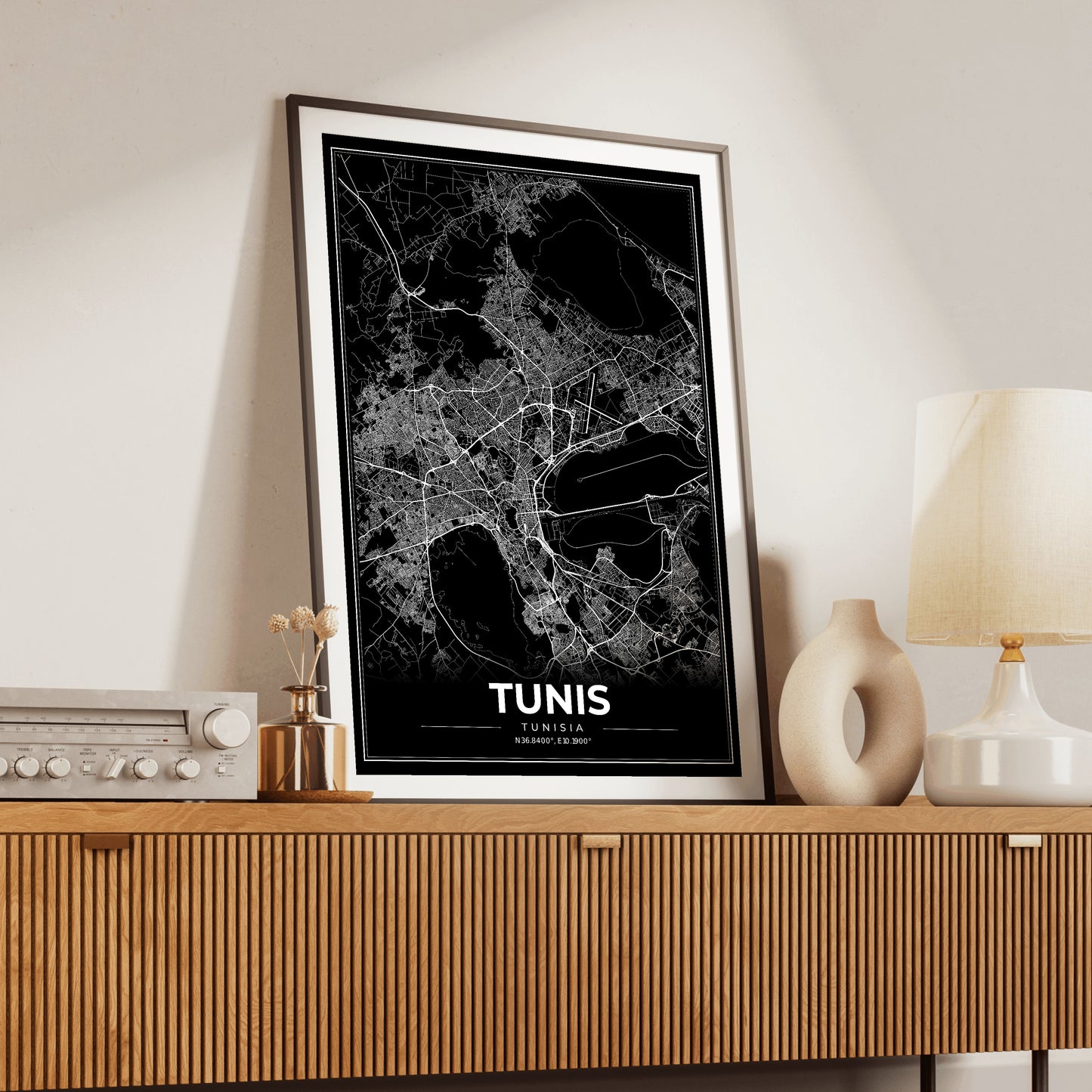 Tunis Modern Map Poster