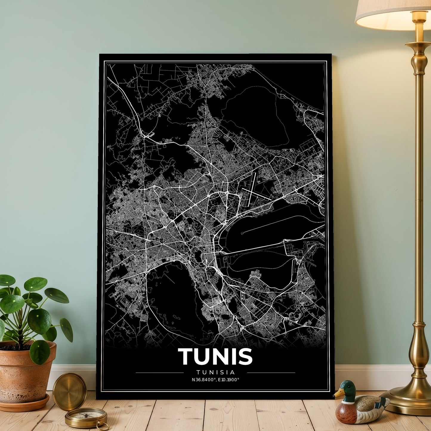 Tunis Modern Map Poster