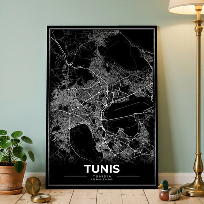 Tunis Modern Map Poster