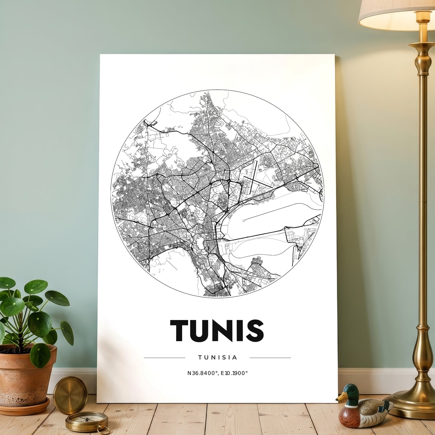 Tunis Spot Map Poster
