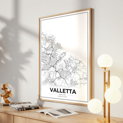 Valletta Modern Map Poster