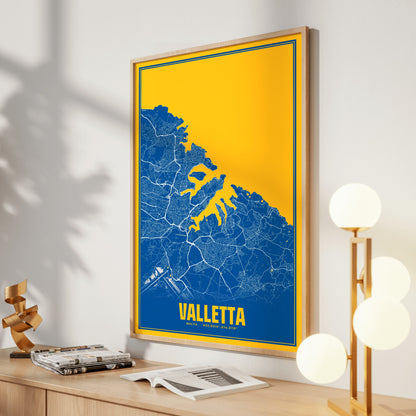 Valletta Blockbuster Map Poster