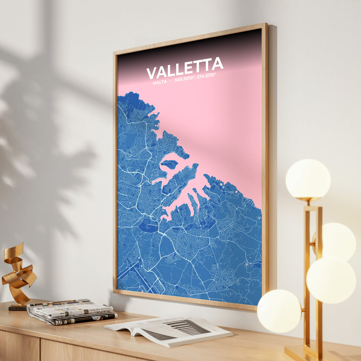 Valletta Candy Map Poster