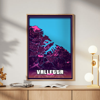 Valletta GTA Map Poster