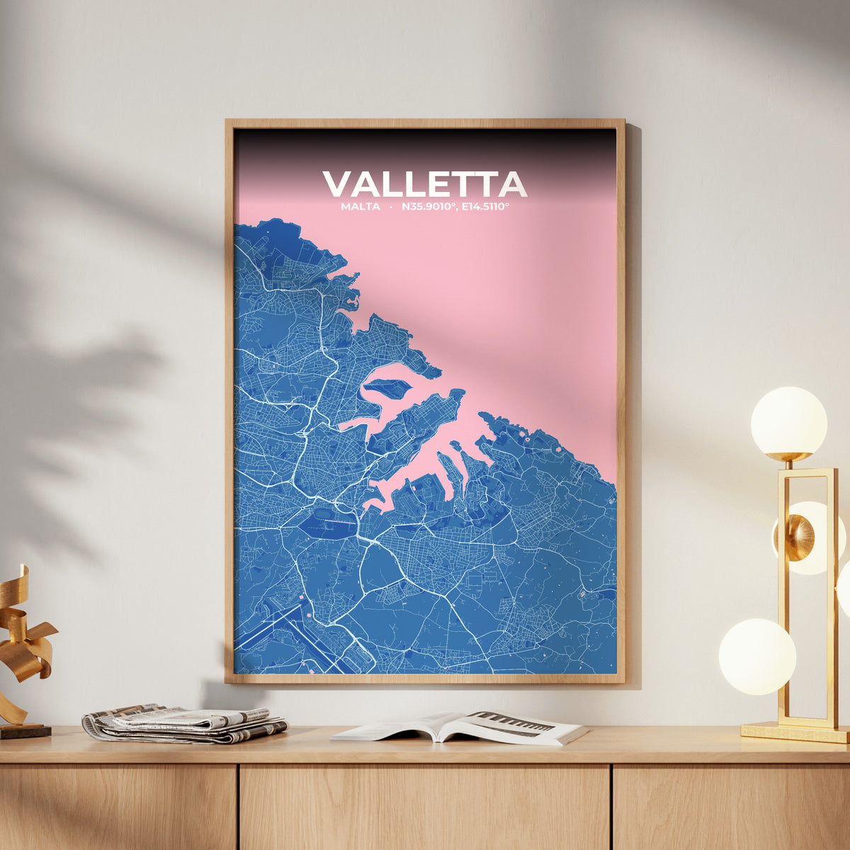 Valletta Candy Map Poster