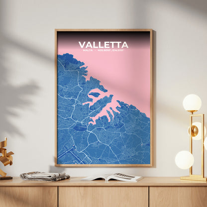 Valletta Candy Map Poster