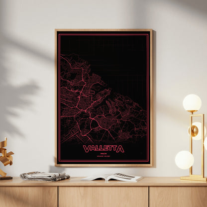 Valletta Phosphor Map Poster - System Alert