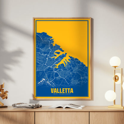 Valletta Blockbuster Map Poster