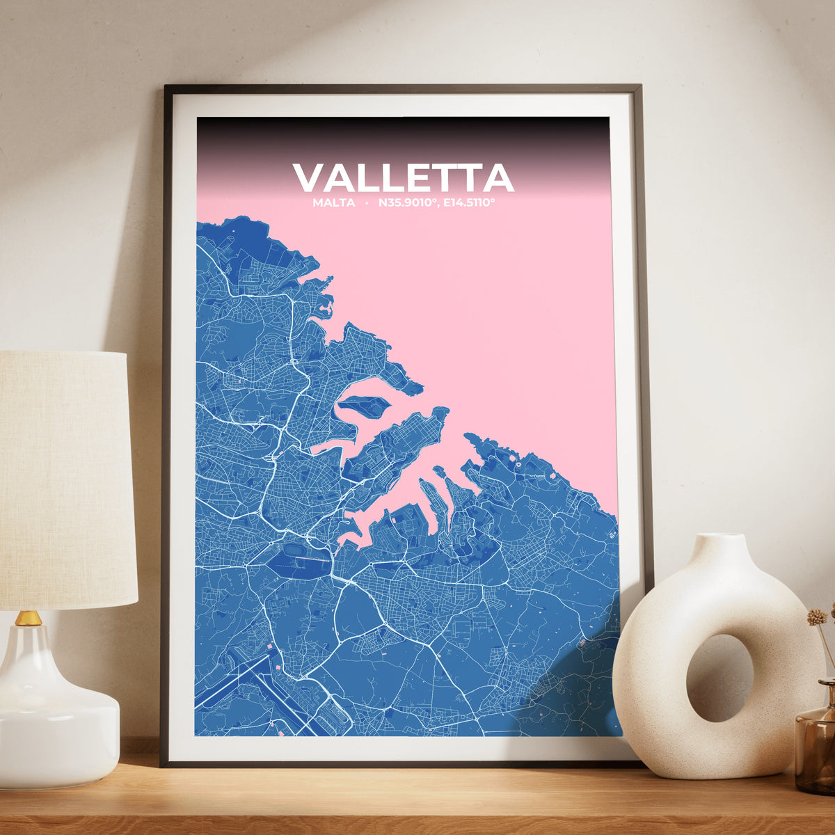 Valletta Candy Map Poster