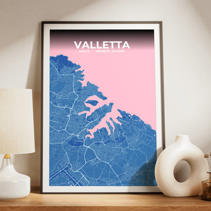 Valletta Candy Map Poster