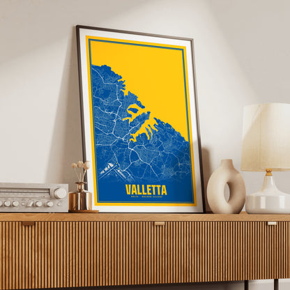 Valletta Blockbuster Map Poster