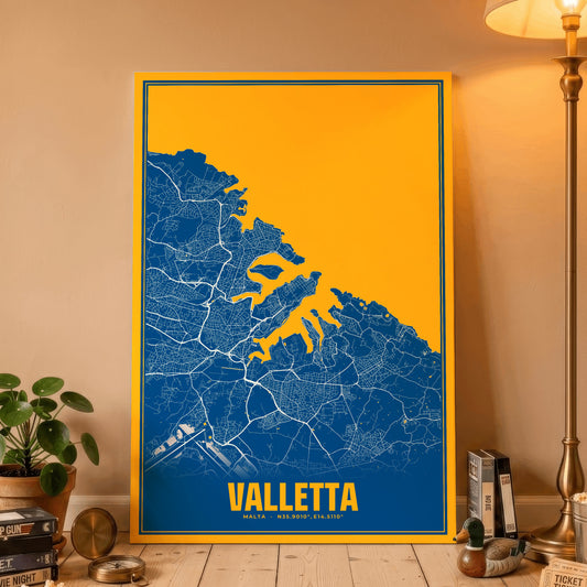 Valletta Blockbuster Map Poster