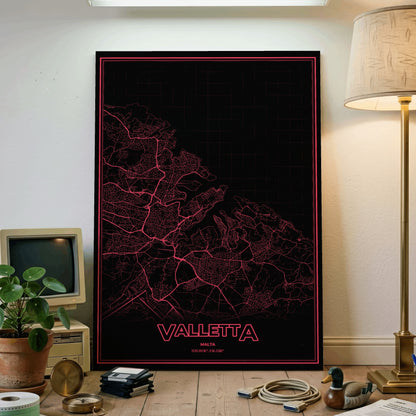 Valletta Phosphor Map Poster - System Alert