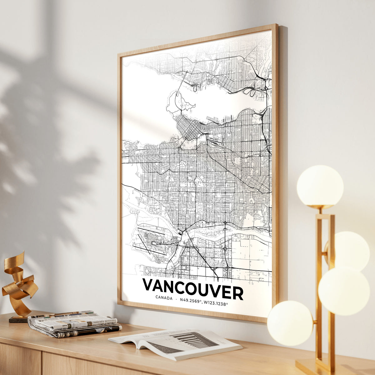 Vancouver Elegant Map Poster