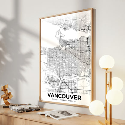 Vancouver Elegant Map Poster
