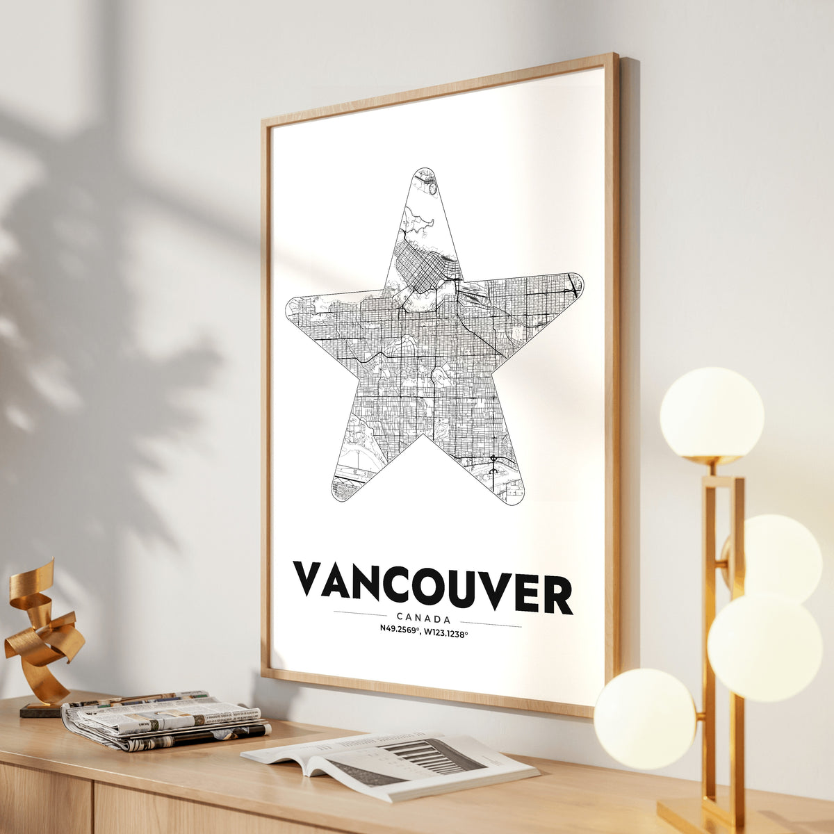 Vancouver Star Map Poster