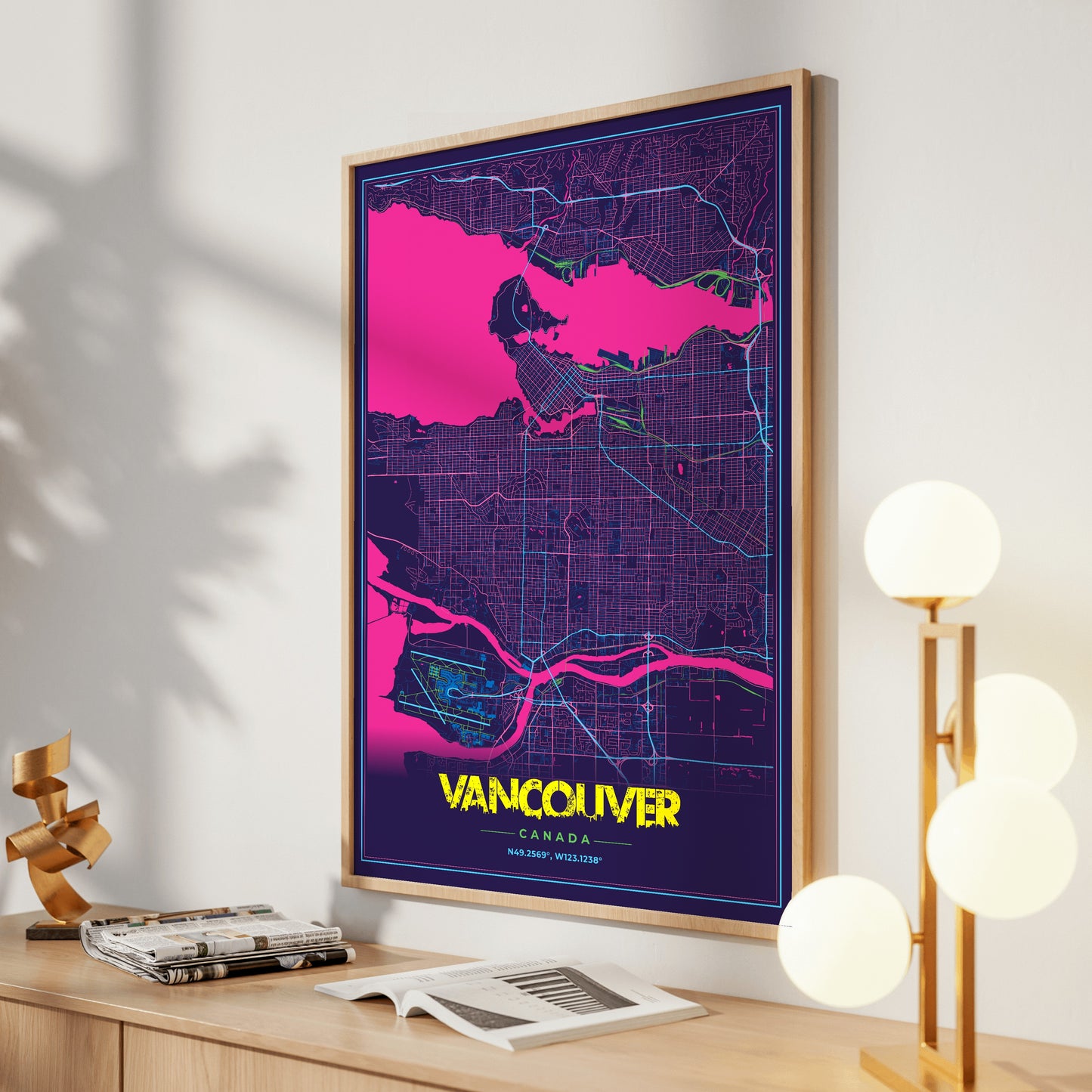Vancouver Cyberpunk Map Poster