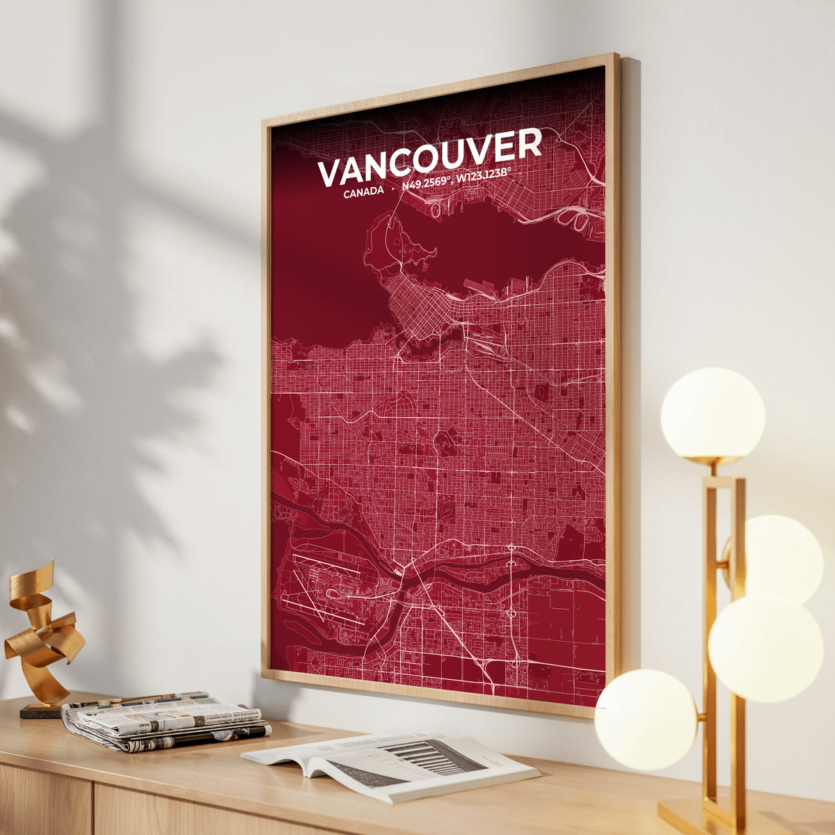 Vancouver Garnet Map Poster