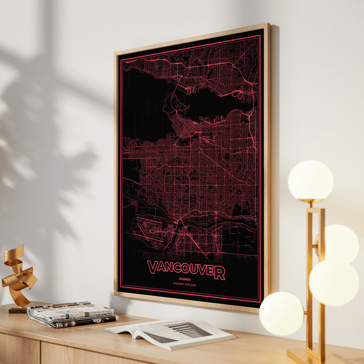 Vancouver Phosphor Map Poster - System Alert