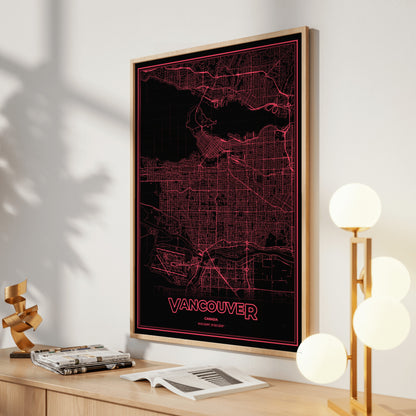 Vancouver Phosphor Map Poster - System Alert