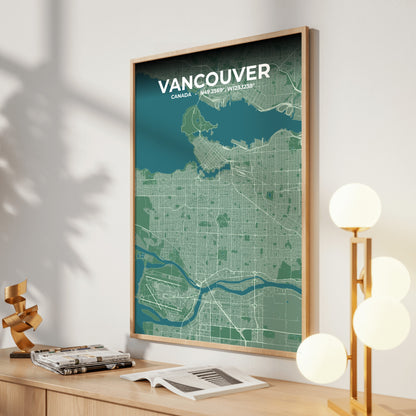 Vancouver Mist Map Poster