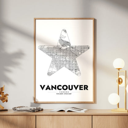 Vancouver Star Map Poster