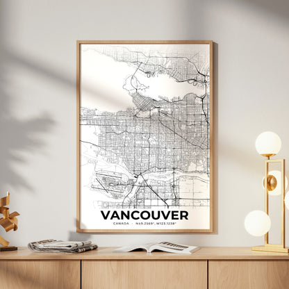 Vancouver Elegant Map Poster