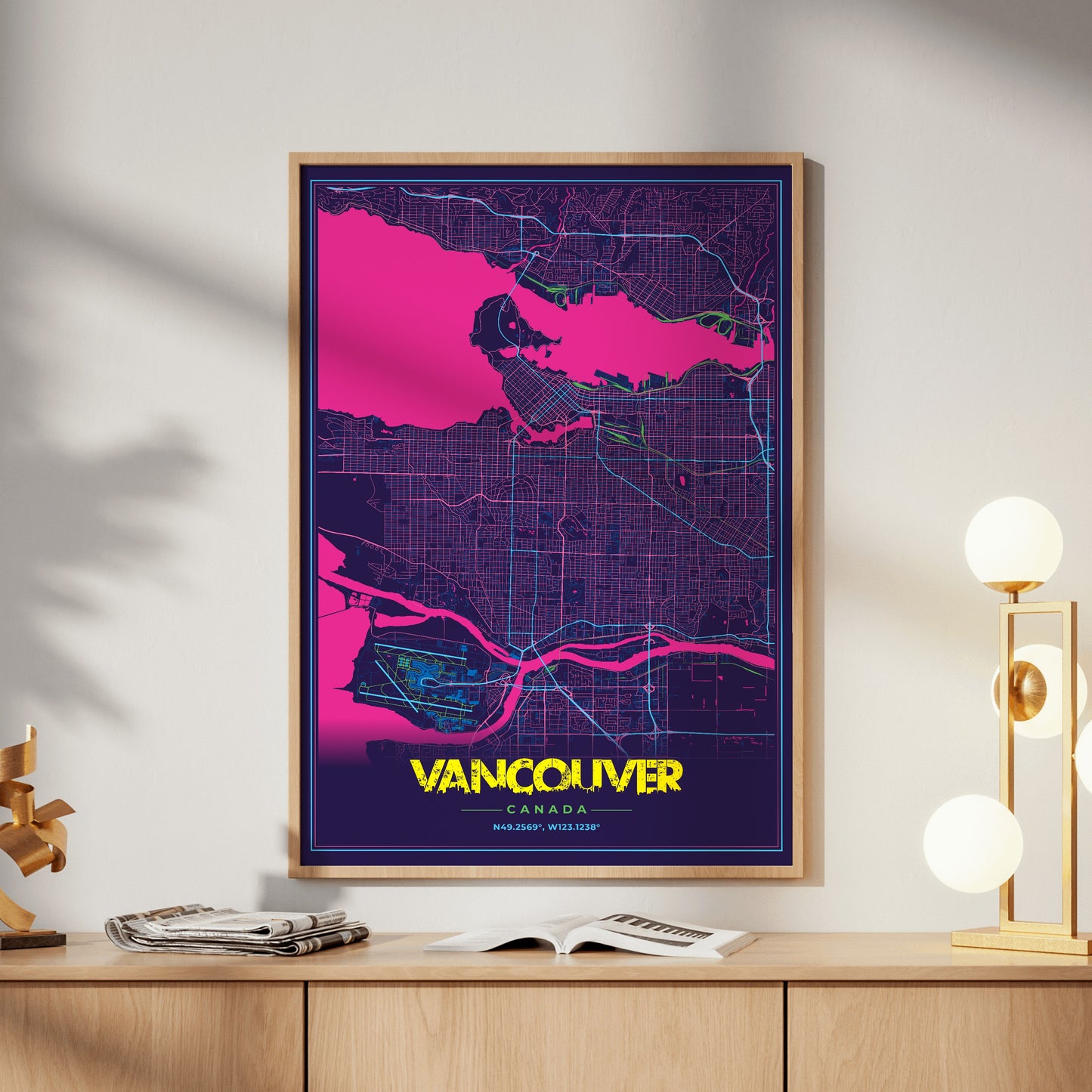 Vancouver Cyberpunk Map Poster