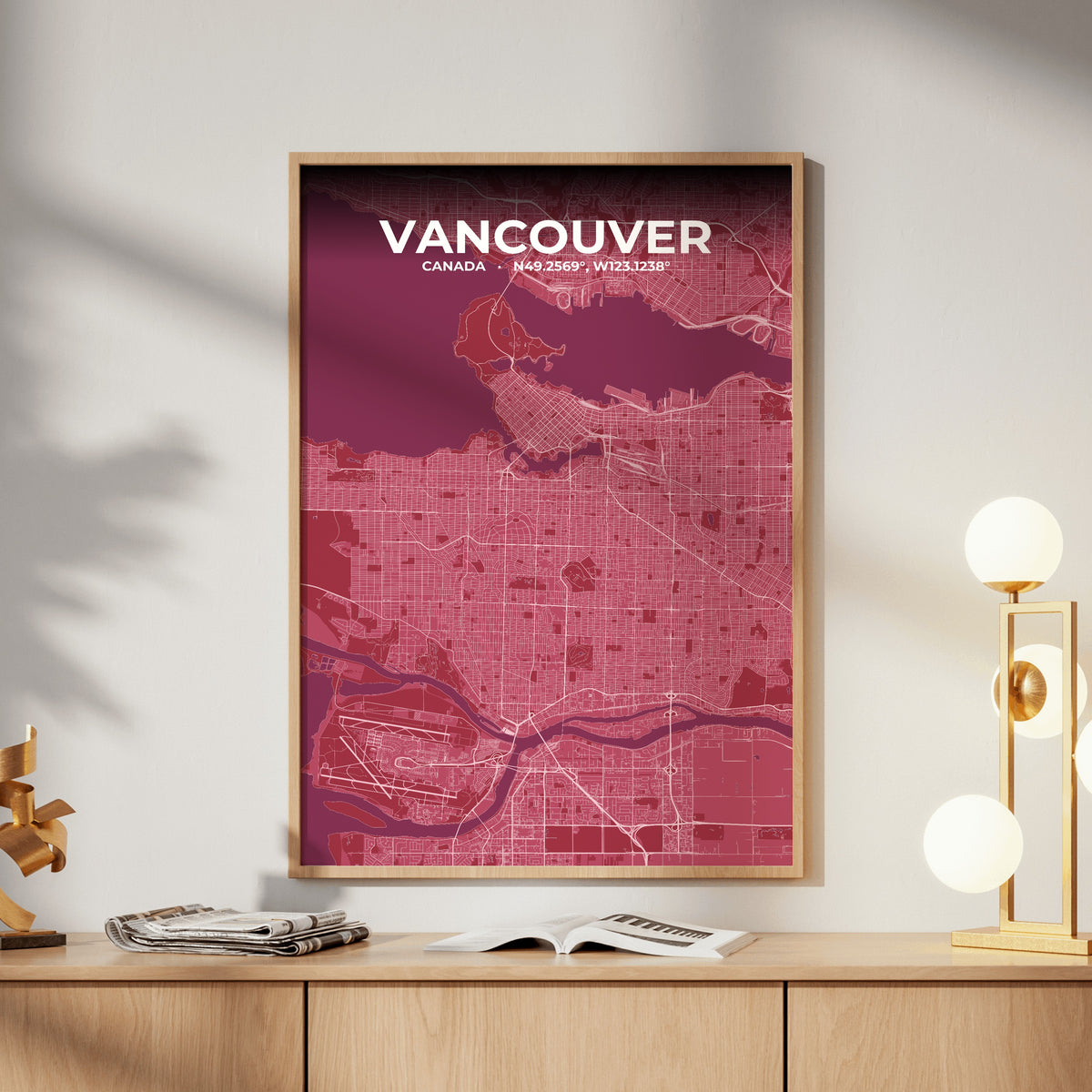Vancouver Scarlet Map Poster