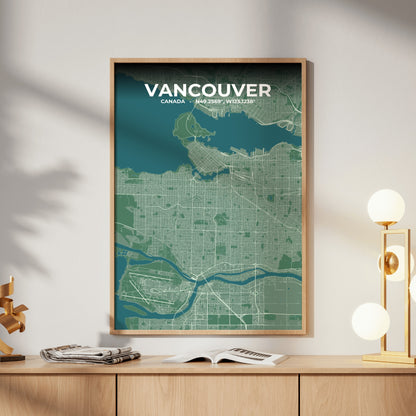 Vancouver Mist Map Poster